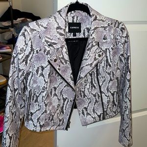 Snakeskin Leather Jacket